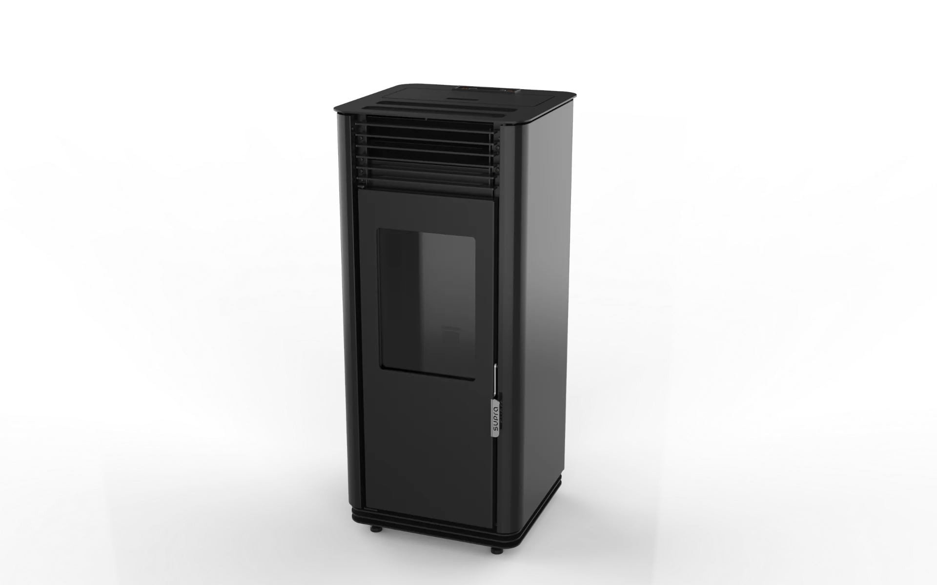 Q supra_calliop_noir SUPRA Calliopé 8 kW Pelletofen aus schwarzem Stahl – Bild 1