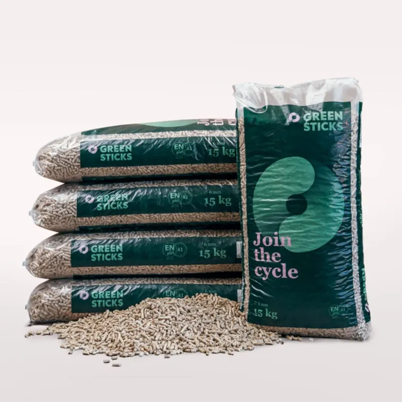greensticks-pellets-bagged-990kg GREENSTICKS Premium Holzpellets ENplus A1 – Sackware 990kg Palette – Bild 1